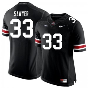 #33 Jack Sawyer Ohio State Black Mens Jersey University Football 394611-896