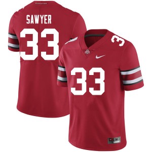 #33 Jack Sawyer Ohio State Red Men's Jersey University Football 224604-823