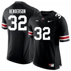 #32 TreVeyon Henderson The Ohio State Black Men's Jersey Stitched Football 891035-588