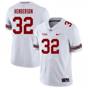 #32 TreVeyon Henderson OSU White Mens Jersey Embroidery Football 969916-784