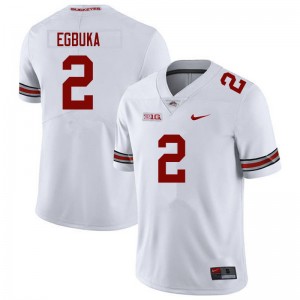 #2 Emeka Egbuka Ohio State Buckeyes White Men Jersey Limited Football 376298-987