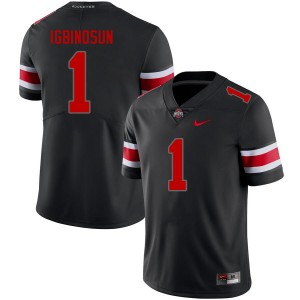 #1 Davison Igbinosun Ohio State Buckeyes Blackout Men's Jersey Official Football 809438-520