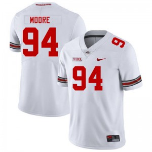 #94 Jason Moore Go Bucks White Mens Jersey Embroidery Football 633341-155