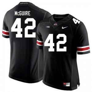 #42 Joe McGuire Go Bucks Black Men Jersey Replica Football 471207-568