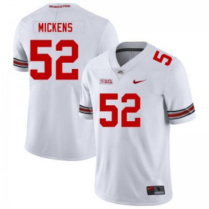 #52 Joshua Mickens OSU White Mens Jersey Alumni Football 564673-379