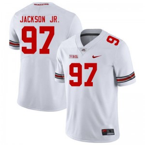 #97 Kenyatta Jackson Jr. Ohio State Buckeyes White Men Jersey 2025 Football 792118-508