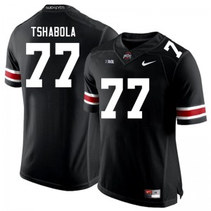 #77 Tegra Tshabola The Ohio State Black Men's Jersey Stitched Football 888835-238