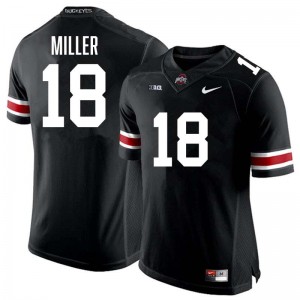 #18 Bodpegn Miller Ohio State Black Men's Jersey Game Football 295476-815