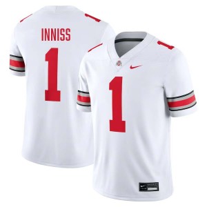 #1 Brandon Inniss The Fighting Buckeyes White Men's Jersey High School Football 620474-900