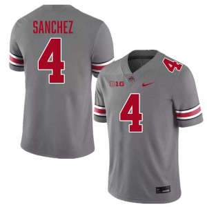 #4 Devin Sanchez Ohio State Grey Mens Jersey Limited Football 344831-574