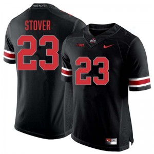 #23 Garrett Stover OSU Buckeyes Blackout Men's Jersey Embroidery Football 779249-298