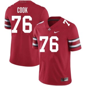 #76 Jake Cook The Ohio State Red Mens Jersey Replica Football 162699-206