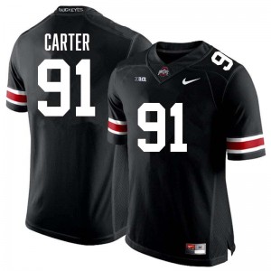 #91 Jarquez Carter The Ohio State Black Men Jersey University Football 507693-990