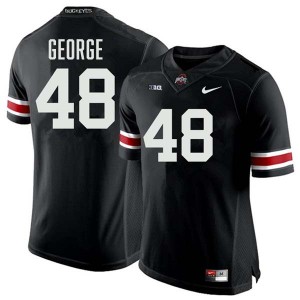 #48 Logan George Ohio State Black Men Jersey Stitched Football 459627-437