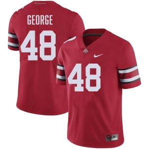 #48 Logan George Buckeye Nation Red Men's Jersey Official Football 807857-175