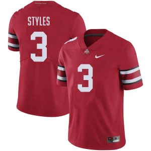 #3 Lorenzo Styles Jr. OSU Buckeyes Red Men's Jersey Stitched Football 880966-496