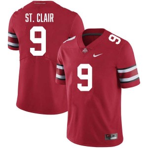 #9 Tavien St. Clair Buckeye Nation Red Men's Jersey Stitched Football 729493-130