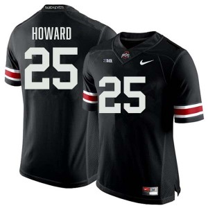 #25 Ty Howard Ohio State Black Men Jersey NCAA Football 418145-122