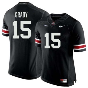 #15 Zion Grady Buckeye Nation Black Men Jersey Replica Football 307790-863