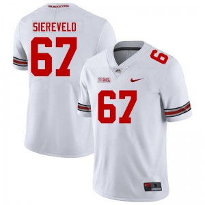 #67 Austin Siereveld Ohio State White Mens Jersey Stitched Football 164436-384