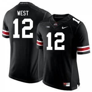 #12 Bryce West The Fighting Buckeyes Black Men Jersey Player Football 540399-503