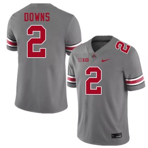 #2 Caleb Downs Go Bucks Grey Men Jersey 2025-26 Football 790141-972