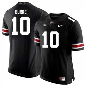 #10 Denzel Burke Buckeye Nation Black Men Jersey NCAA Football 458148-248