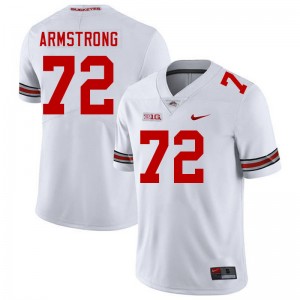 #72 Deontae Armstrong Ohio State White Men's Jersey University Football 687015-204