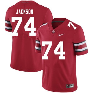 #74 Donovan Jackson Go Bucks Red Mens Jersey Official Football 762611-653