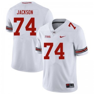 #74 Donovan Jackson The Ohio State White Men's Jersey Embroidery Football 837543-257