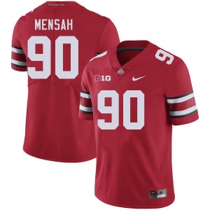 #90 Eric Mensah Ohio State Buckeyes Red Mens Jersey Player Football 600047-240