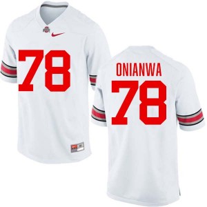 #78 Ethan Onianwa OSU Buckeyes White Men's Jersey Embroidery Football 941650-603