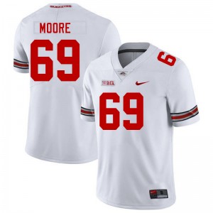 #69 Ian Moore Ohio State White Men's Jersey Player Football 318682-296