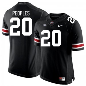 #20 James Peoples Ohio State Buckeyes Black Mens Jersey 2025-26 Football 603933-356