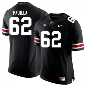 #62 Joshua Padilla Ohio State Black Men Jersey Official Football 738330-803