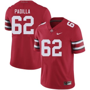 #62 Joshua Padilla The Fighting Buckeyes Red Mens Jersey High School Football 780295-248