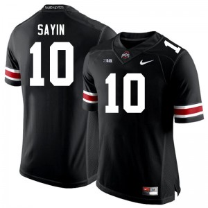 #10 Julian Sayin Ohio State Black Men's Jersey Game Football 557116-374
