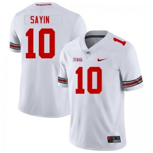 #10 Julian Sayin Ohio State Buckeyes White Men Jersey NCAA Football 280764-713
