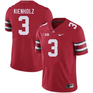 #3 Lincoln Kienholz Go Bucks Red Men's Jersey Limited Football 428014-787