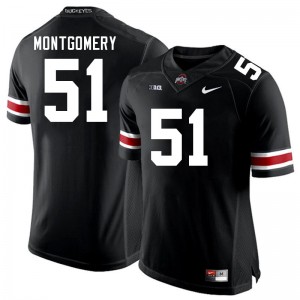 #51 Luke Montgomery The Fighting Buckeyes Black Men's Jersey NCAA Football 238016-331