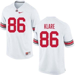 #86 Max Klare Go Bucks White Men Jersey University Football 748789-629