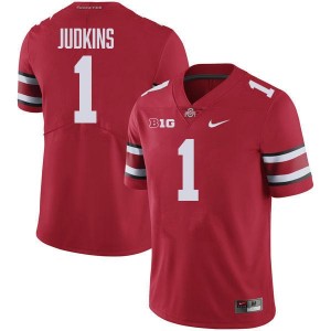 #1 Quinshon Judkins Ohio State Buckeyes Red Mens Jersey Embroidery Football 488559-389