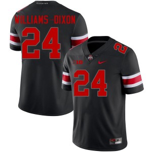 #24 Sam Williams-Dixon Ohio State Buckeyes Blackout Men's Jersey Official Football 628755-319