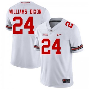 #24 Sam Williams-Dixon OSU Buckeyes White Men Jersey Embroidery Football 385021-892