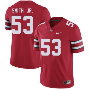 #53 Will Smith Jr. OSU Red Mens Jersey Embroidery Football 962431-704