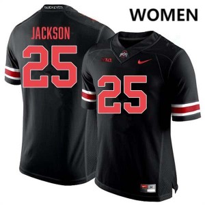 #25 Bo Jackson Ohio State Blackout Women Jersey NCAA Football 589344-573