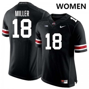 #18 Bodpegn Miller The Fighting Buckeyes Black Womens Jersey Replica Football 868590-164