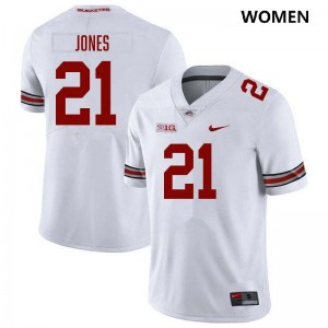 #21 Brenten Jones OSU White Women's Jersey High School Football 387828-698