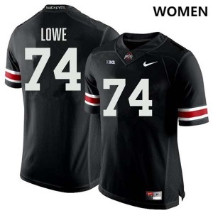 #74 Carter Lowe The Fighting Buckeyes Black Women's Jersey 2025 Football 159853-849