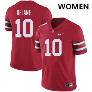 #10 Faheem Delane Buckeye Nation Red Women's Jersey University Football 157707-331